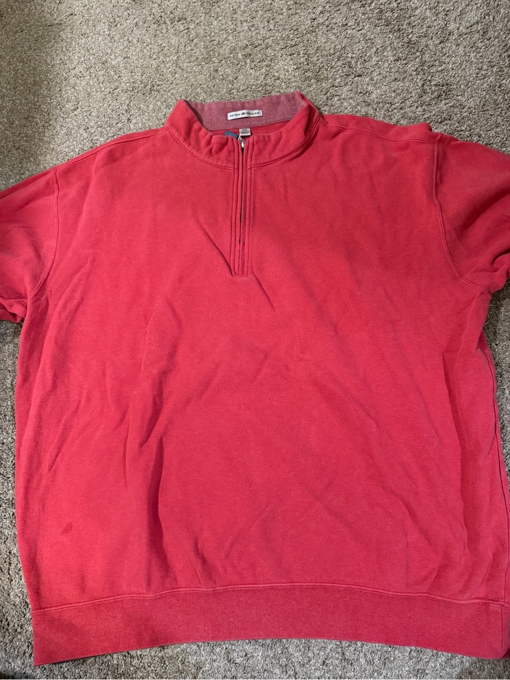 Peter Millar Red Quarter-Zip Pullover